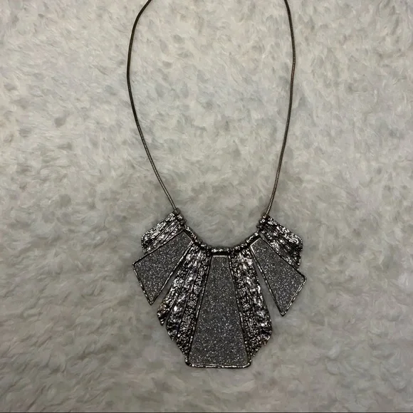 Elegant Silver Statement Necklace - Picture 2 of 6